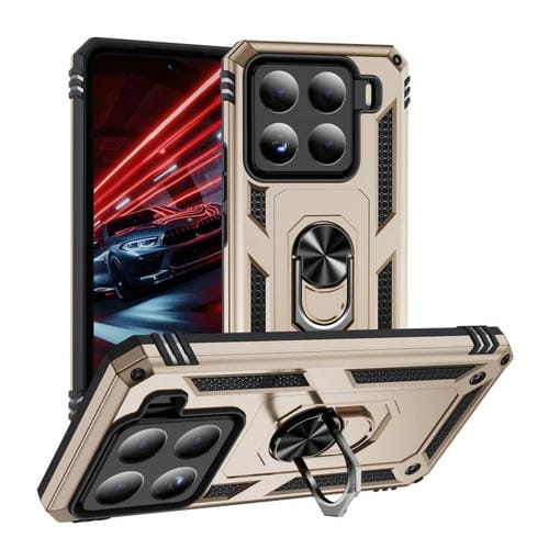 Funda Para Teléfono Xiaomi 15 Pro A Prueba De Golpes De Tpu + Pc Con Soporte (Dorado)