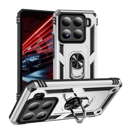 Funda Para Teléfono Xiaomi 15 Pro A Prueba De Golpes De Tpu + Pc Con Soporte (Plateada)