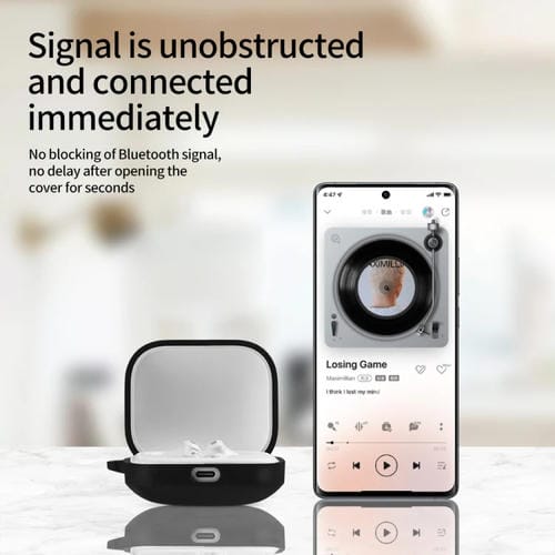 Funda Protectora de Silicona para Auriculares Xiaomi Redmi Buds 6S y 6 Lite (Azul Medianoche)