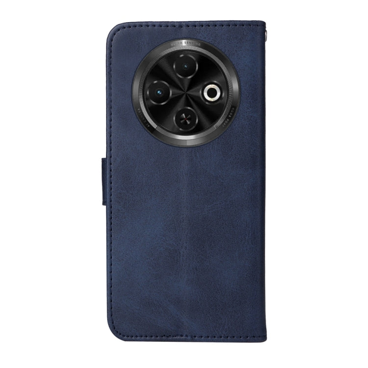 Funda Piel Sintética con Tapa para Tecno Spark 30C (Azul)