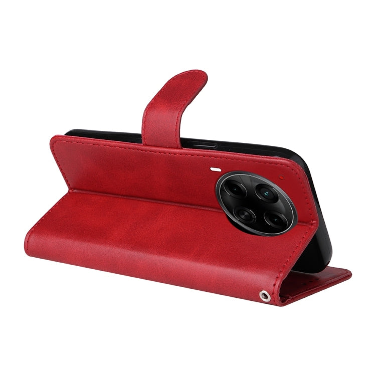 Funda Piel Sintética con Tapa para Tecno Camon 30S y 30S Pro (Rojo)