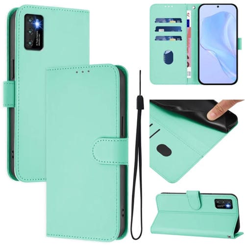 Funda de Piel con Cordón para Cubot P50 Skin Feel (Verde Menta)
