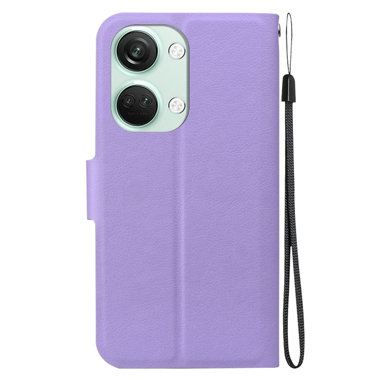 Funda de Cuero con Hebilla Magnética Ultrafina para OnePlus Nord 3/Ace 2V (Morado)