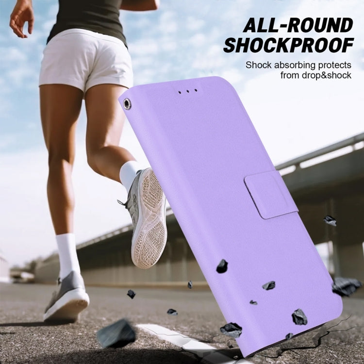 Funda de Cuero con Hebilla Magnética Ultrafina para OnePlus Nord 3/Ace 2V (Morado)