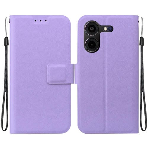 Funda de Cuero Ultrafina con Hebilla Magnética para Tecno Pova 5 Pro (Morado)