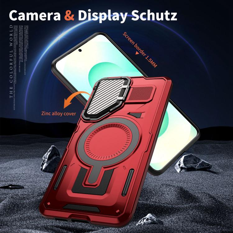 Funda protectora MagSafe para Samsung Galaxy S25 Edge 5G (roja)