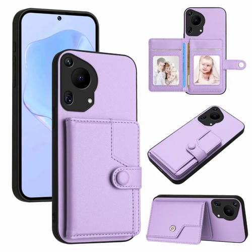 Funda Antirrobo Rfid con Botón para Huawei Pura 70 Ultra (Morado)