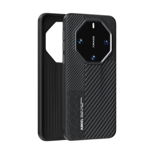 Funda para Teléfono Abeel 6D Microrelieve para Huawei Mate 60 Rs Ultimate (Fibra de Carbono Negra)