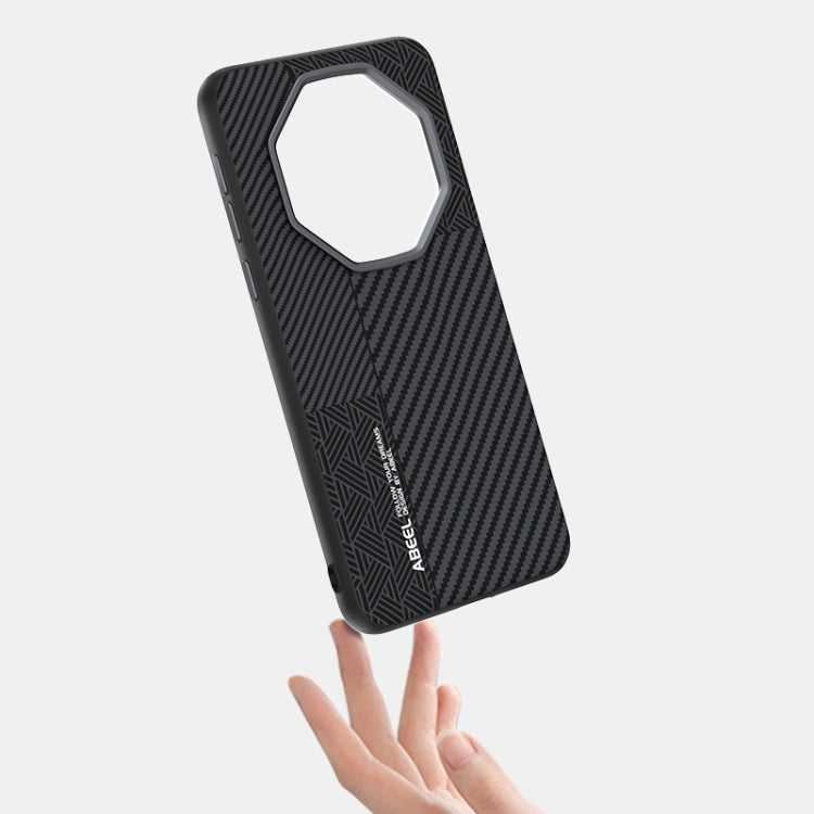 Funda para Teléfono Abeel 6D Microrelieve para Huawei Mate 60 Rs Ultimate (Fibra de Carbono Negra)