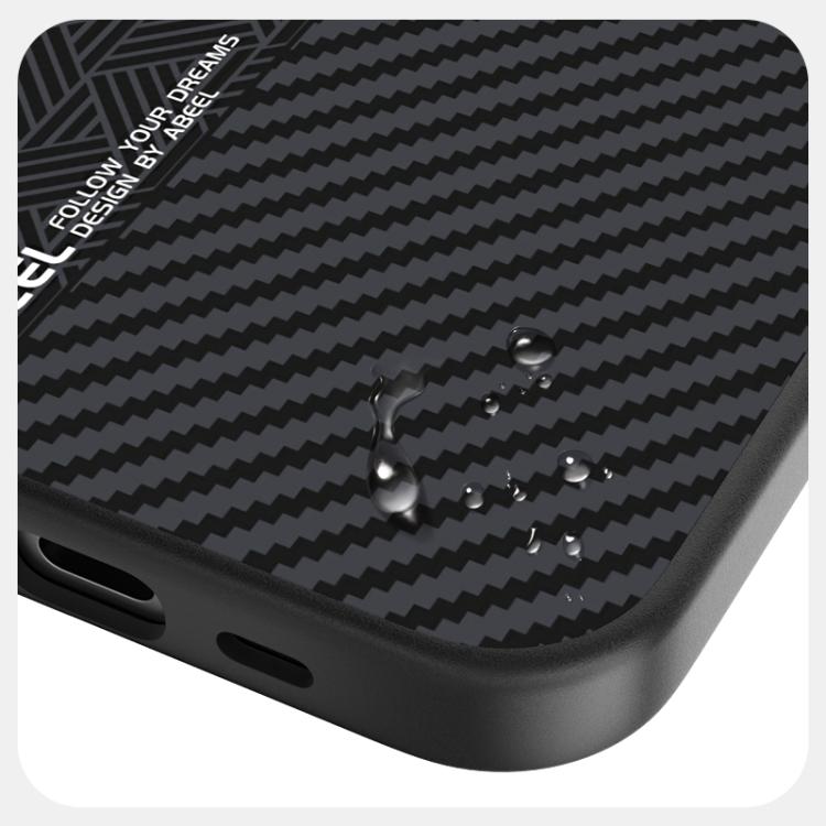 Funda Magnética Abeel para iPhone 16E 6D Micro Relief Magsafe (Fibra de Carbono Negra)