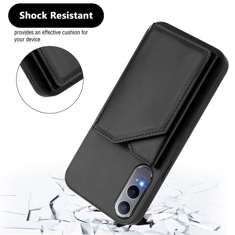 Funda para OnePlus Nord CE4 Lite 5G con 4 Ranuras para Tarjetas y Correa (Negra)