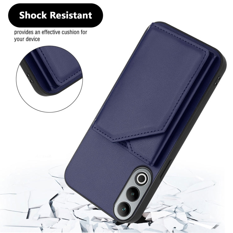 Funda para Teléfono OnePlus Nord Ce4 con 4 Ranuras para Tarjetas y Correa (Azul)