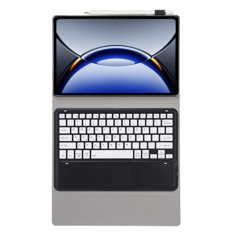 Funda de Cuero con Teclado Bluetooth Desmontable Ultrafina TPU Op15 para Oppo Pad 3 12,1" (Negro + Blanco)