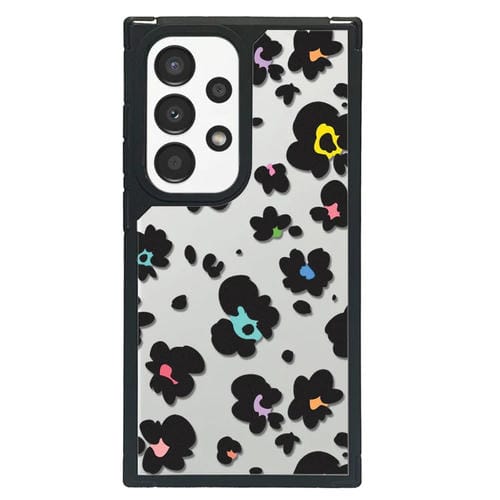 Funda para Teléfono Samsung Galaxy A13 A04S Diseño Artístico Creativo Cobertura Total (Leopardo Negro y Rosa A)