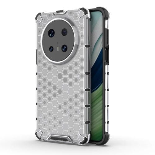 Funda para Teléfono Huawei Mate 70 5G a Prueba de Golpes con Diseño Panal de Abeja (Blanca)