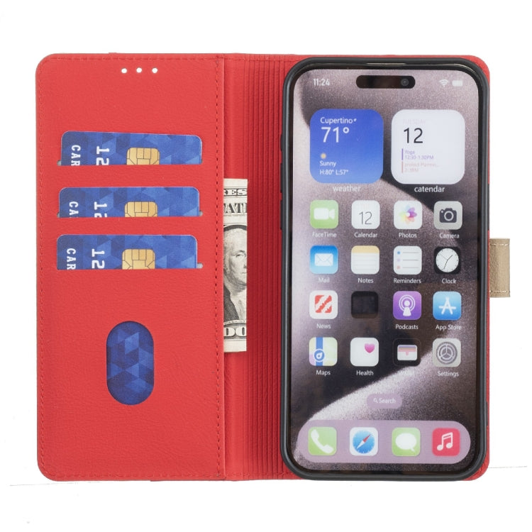 Funda de Cuero Antirrobo con Protección Rfid para OnePlus 13 (Rojo)