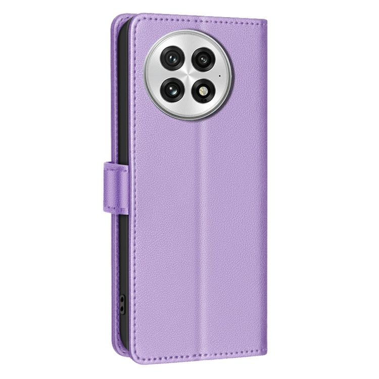 Funda de Cuero Antirrobo Rfid con Textura Litchi para OnePlus 13 (Morado)