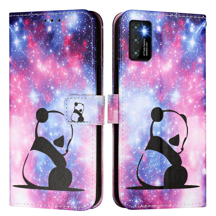 Funda de Cuero para Cubot P50 con Diseño de Dibujos Panda Bebé (Liso)
