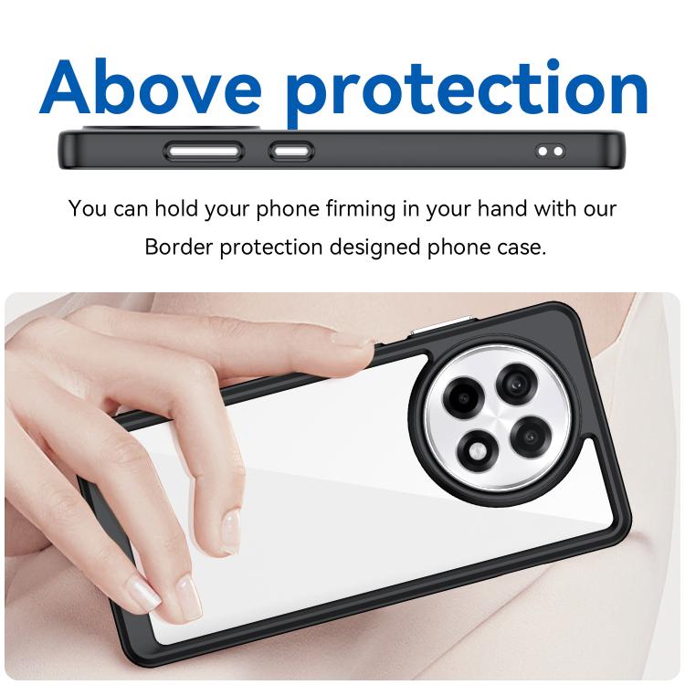 Funda híbrida Acrílico TPU OnePlus Ace 5 5G serie colorida (Negra)
