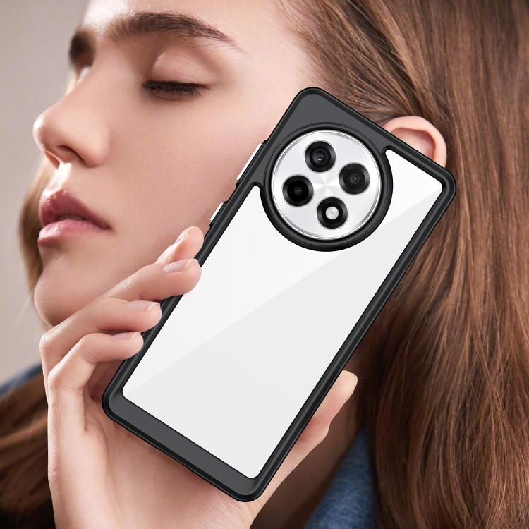Funda híbrida Acrílico TPU OnePlus Ace 5 5G serie colorida (Negra)