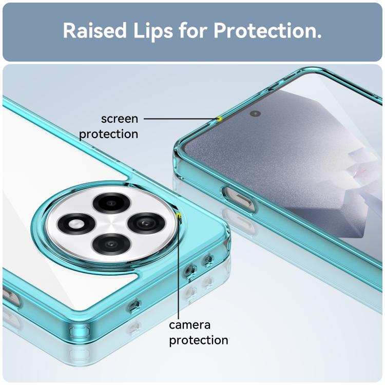 Funda Híbrida Acrílico TPU OnePlus Ace 5 5G Serie Colorida (Azul Transparente)