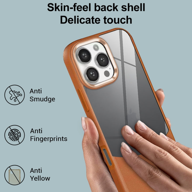 Funda Híbrida Acrílico y TPU iPhone 11 Pro Textura Lichi (Marrón)