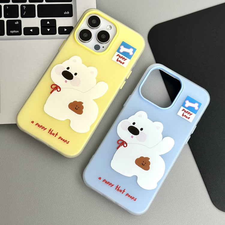 Funda híbrida TPU y Policarbonato iPhone 11 Tacto Sedoso (Cachorro con Manchas Blancas)