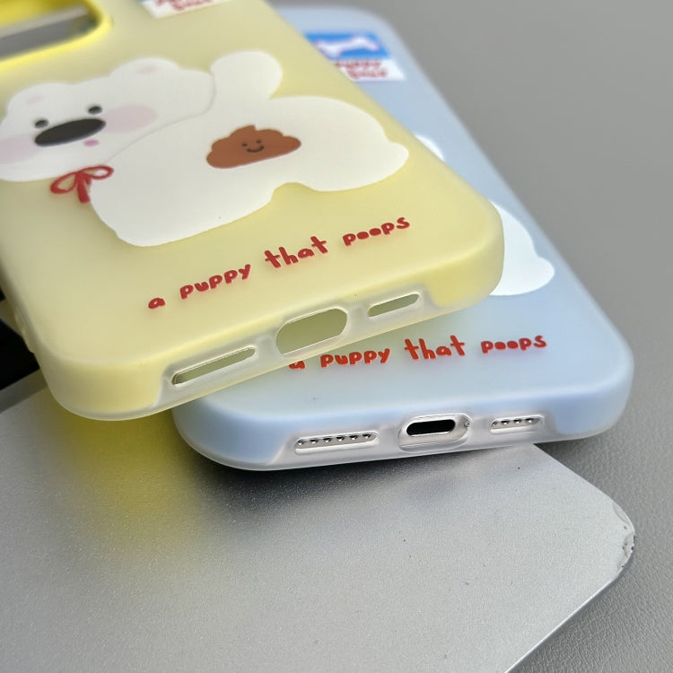 Funda Híbrida TPU Policarbonato para iPhone 16 Plus con Tacto Sedoso (Oso Leopardo Blanco)