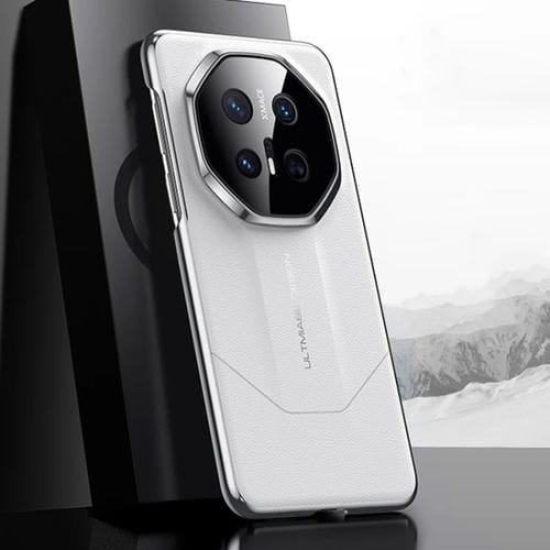 Funda para Teléfono Huawei Mate 70 Pro Diseño Imitación Galvanizada (Blanca)