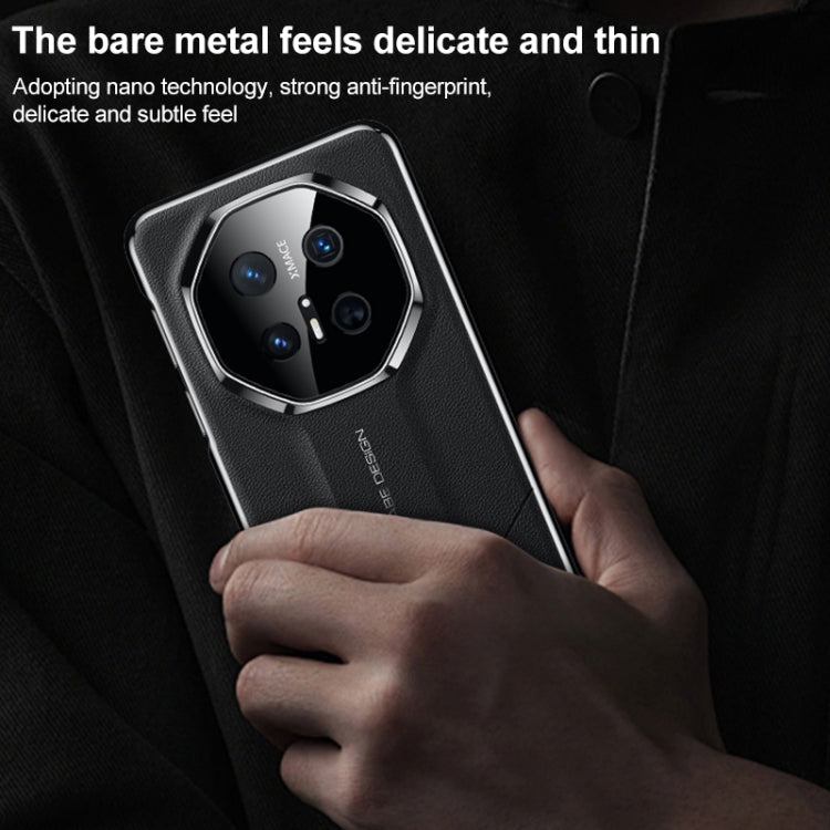Funda para Teléfono Huawei Mate 70 Pro Diseño Imitación Galvanizada (Blanca)