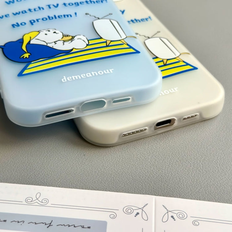 Funda híbrida TPU y PC iPhone 12 con Tacto Sedoso (Perro Largo Verde)