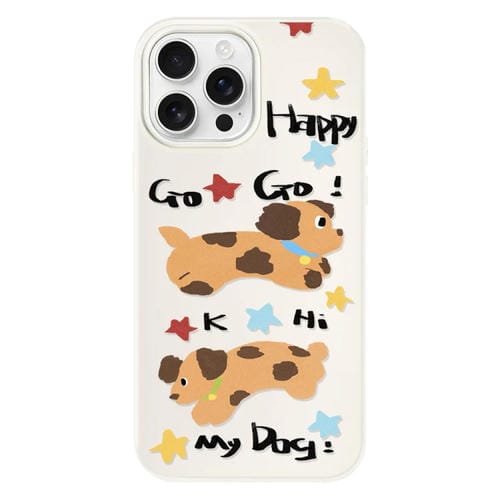 Funda Híbrida TPU Policarbonato iPhone 11 Pro Max Perro Feliz (Blanco)