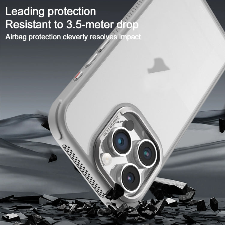 Estuche para Teléfono iPhone 16 Plus Marco de Lente Metal Esmerilado Sensación de Piel Enfriamiento Lateral (Negro)