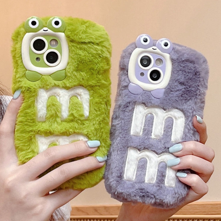 Funda TPU Bordado de Felpa para iPhone 15 Pro (Cinco Ranitas)
