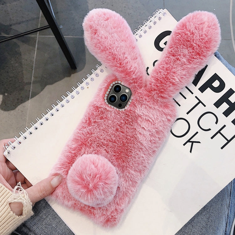 Funda para Teléfono Apple iPhone 16 Plus Cobertura Total Conejo Orejas Largas 3D (Rojo)