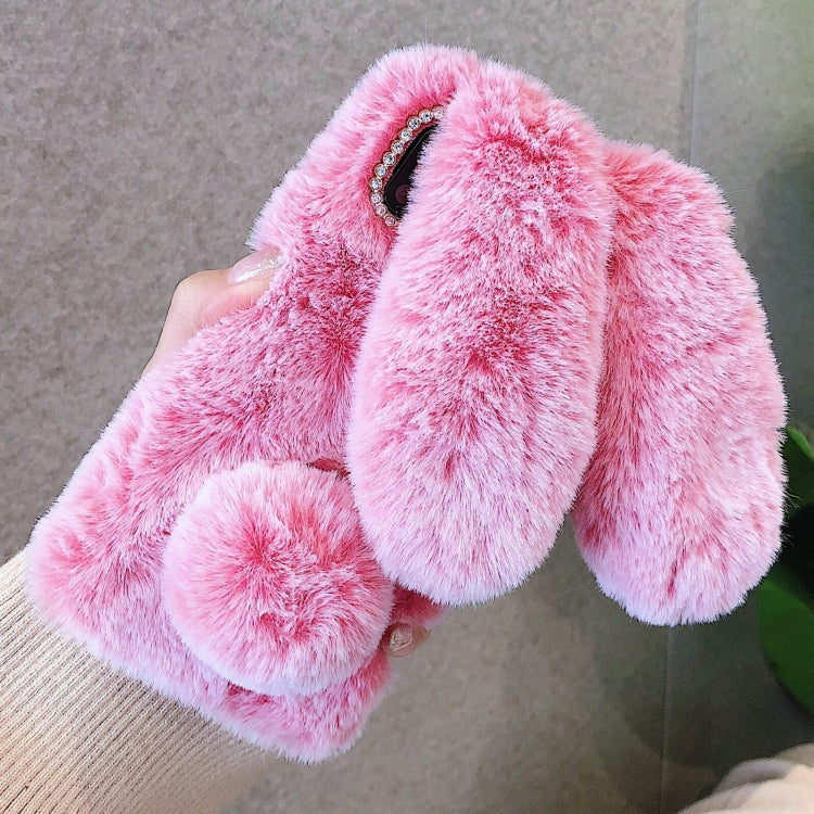 Funda para Teléfono iPhone 16 Plus Cobertura Total Conejo Orejas Largas 3D (Rosa)