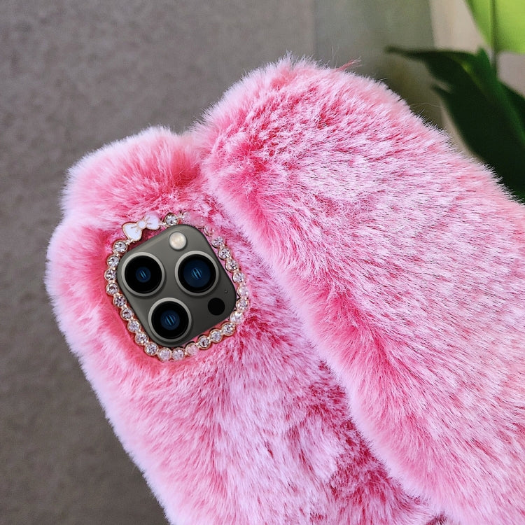 Funda para Teléfono iPhone 16 Plus Cobertura Total Conejo Orejas Largas 3D (Rosa)