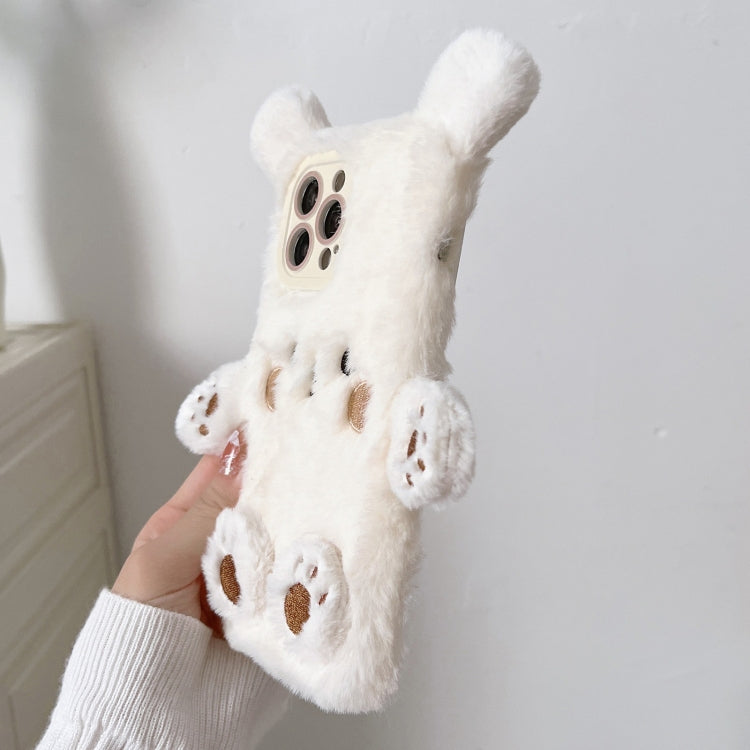 Funda para Teléfono iPhone 13 con Osito de Peluche Sonriente en 3D (Marrón)