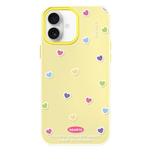 Funda híbrida TPU y PC iPhone 16 Plus protección táctil (Amarillo)