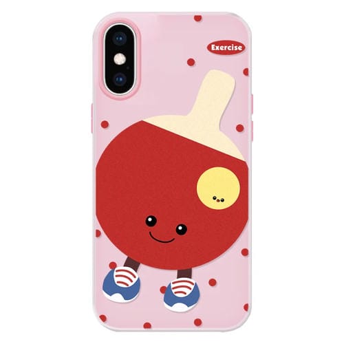 Funda híbrida TPU Policarbonato iPhone Xs Max Tacto Sedoso (Mesa de Ping Pong Rosa)