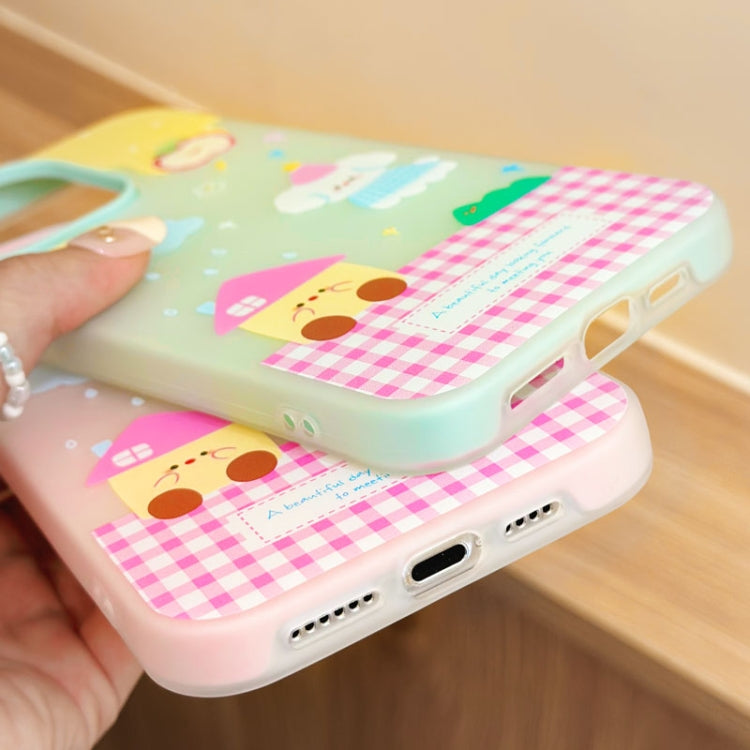 Funda híbrida TPU y Policarbonato iPhone 15 Pro Max con Tacto Sedoso (Lunares Amarillos)