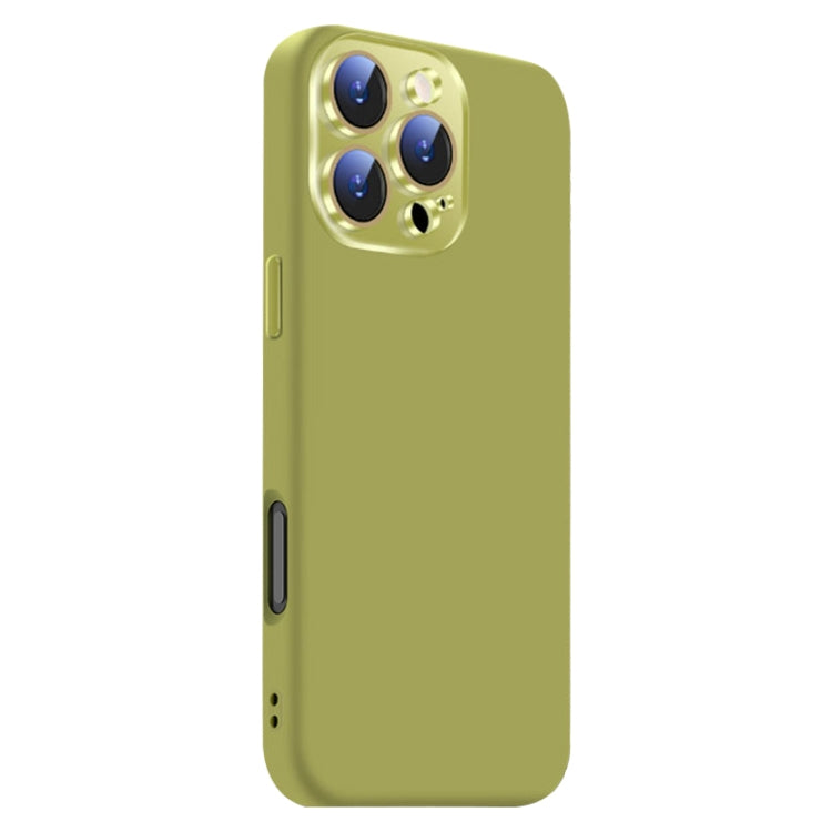 Funda de Silicona Líquida para iPhone 16 Pro Max con NanoLente (Verde Fruta)