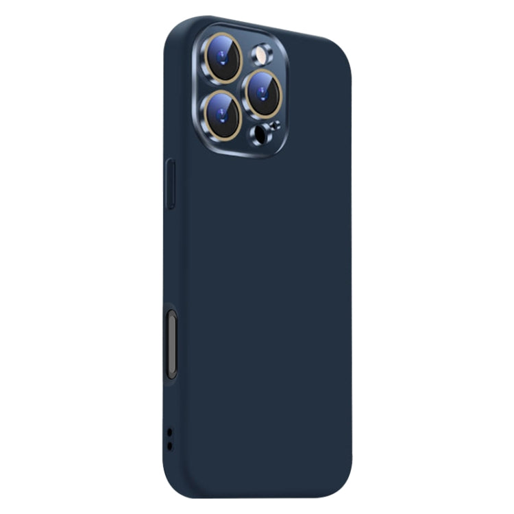 Funda de Silicona Líquida para iPhone 16 Pro Max con NanoLente (Azul Titanio)
