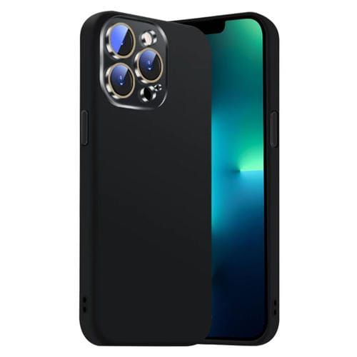 Funda de Silicona Líquida para iPhone 13 Pro Max con NanoLente (Negra)