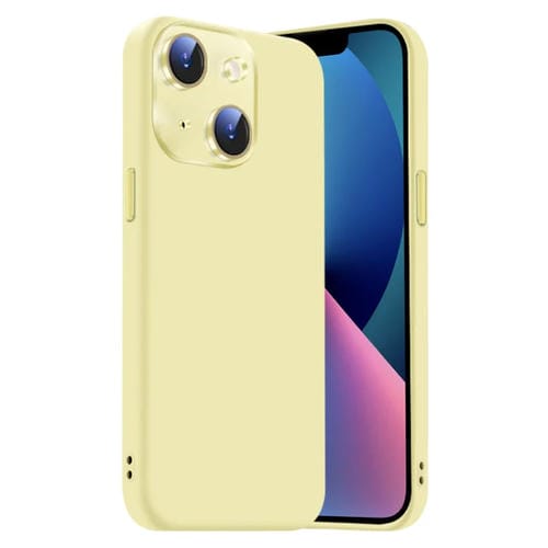 Funda de Silicona Líquida para iPhone 13 con NanoLente (Amarilla)
