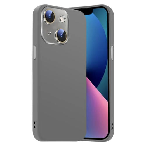 Funda de Silicona Líquida para iPhone 13 con NanoLente (Gris Titanio)