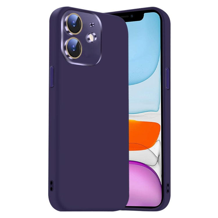 Funda de Silicona Líquida para iPhone 11 con NanoLente (Morado Oscuro)