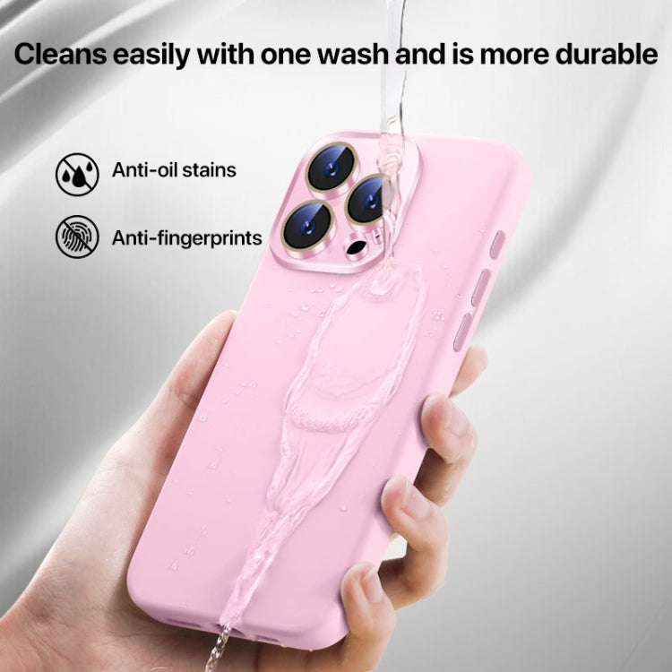 Funda de Silicona Líquida para iPhone 14 Pro con NanoLente (Dorado del Desierto)