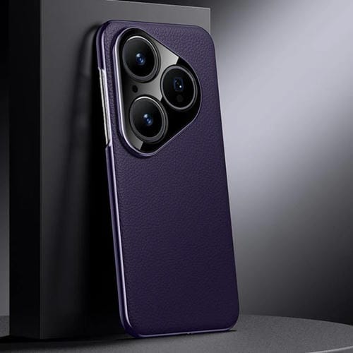 Funda de cuero genuino para Huawei Pura 80 5G (morado oscuro)