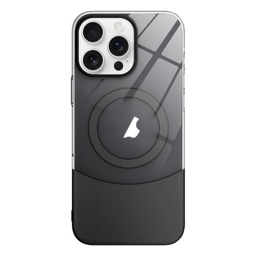 Funda para Teléfono PC Transparente Magsafe con Contraste de Color Delgado para iPhone 13 Pro Max (Negro)